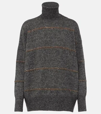 Brunello Cucinelli Turtleneck Sweater In Grey