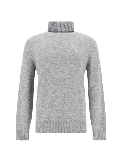 Brunello Cucinelli Turtleneck Sweater In Grey