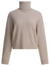 Brunello Cucinelli Cozy Turtleneck Long Sleeve Knit Top In Neutral