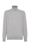 Brunello Cucinelli Turtle-neck Sweater In Light Grey