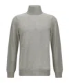 Brunello Cucinelli Cashmere Turtleneck Sweater In Neutral