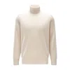 Brunello Cucinelli Turtleneck Sweater In Panama+grey
