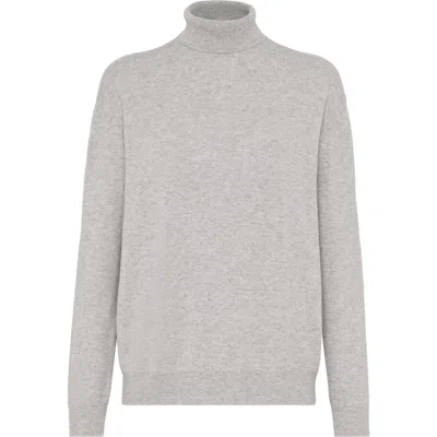 Brunello Cucinelli English Rib Knit Sweater In Beige
