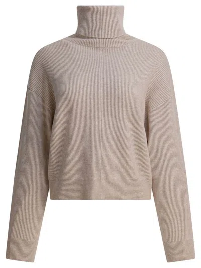 Brunello Cucinelli Turtleneck Sweater In Neutral