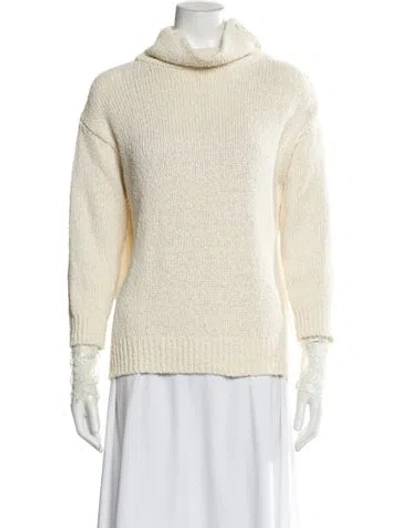 Pre-owned Brunello Cucinelli Turtleneck Sweater In White