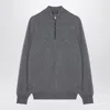 Brunello Cucinelli Zip-detail Sweater In Grey