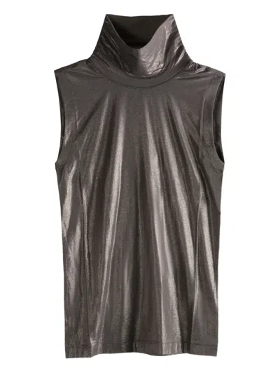 Brunello Cucinelli Turtleneck Top In Brown