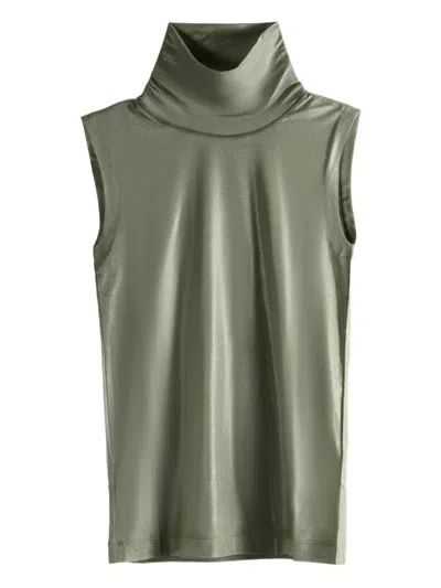 Brunello Cucinelli Turtleneck Top In Green