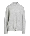 Brunello Cucinelli Drawstring Roll-neck Sweater In Gray