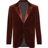 Brunello Cucinelli Silk-blend Blazer In Orange