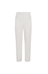 Brunello Cucinelli Tuxedo Trousers In White