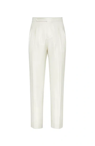 Brunello Cucinelli Tuxedo Trousers In Off-white