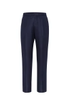 Brunello Cucinelli Tuxedo Trousers With Pleats In Navy Blue
