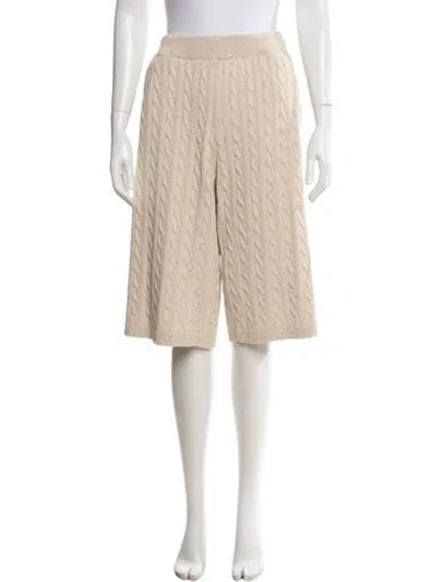 Pre-owned Brunello Cucinelli Tweed Pattern Knee-length Shorts W/ Tags In Neutrals