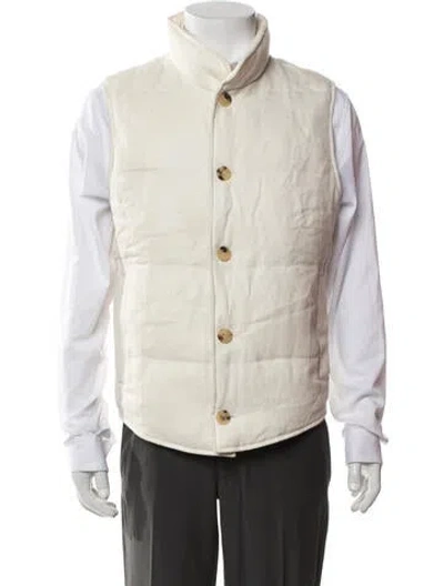 Pre-owned Brunello Cucinelli Tweed Pattern Vest In Neutrals