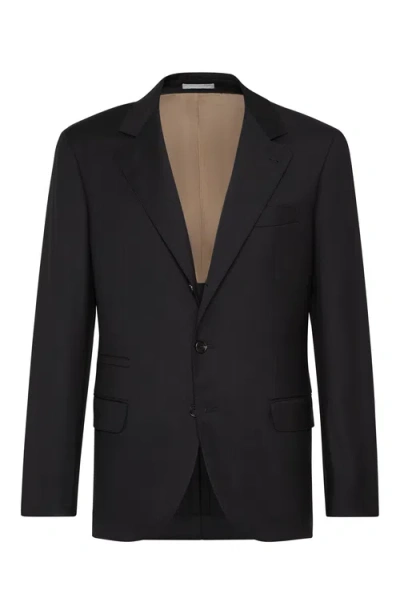 Brunello Cucinelli Tailored Wool Blazer In Black