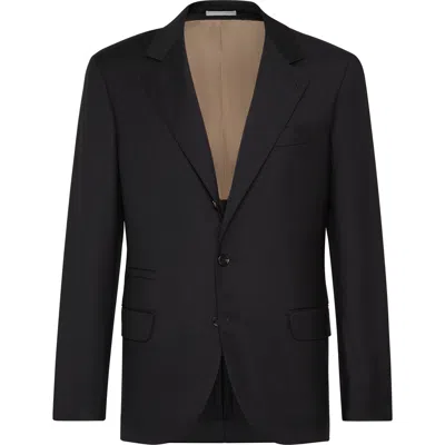 Brunello Cucinelli Tailored Wool Blazer In Black