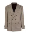 Brunello Cucinelli Diagonally Deconstructed Jacket For Men In Gray