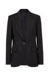 Brunello Cucinelli Linen Fluid Jacket With Shiny Details In Black
