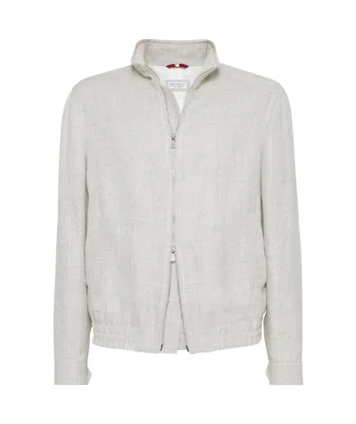 BRUNELLO CUCINELLI BRUNELLO CUCINELLI ZIPPED BOMBER JACKET