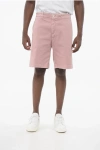 Brunello Cucinelli Twill Cotton Chinos Shorts In Purple