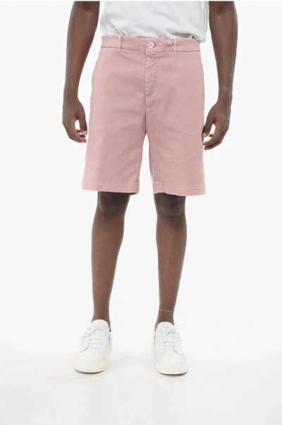 Brunello Cucinelli Twill Cotton Chinos Shorts In Purple