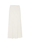 Brunello Cucinelli Flute Twill Couture Skirt In Ivory