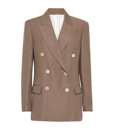 BRUNELLO CUCINELLI TWILL DOUBLE-BREASTED BLAZER