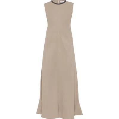 Brunello Cucinelli Twill Dress With Monili