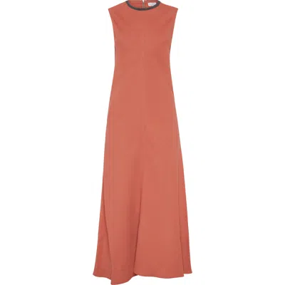 BRUNELLO CUCINELLI BRUNELLO CUCINELLI TWILL DRESS WITH MONILI