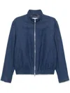 Brunello Cucinelli Twill Jacket In Blue
