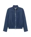 Brunello Cucinelli Men Bomber Jacket In Blue
