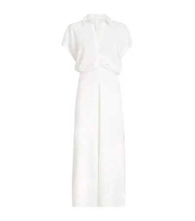 Brunello Cucinelli Twill Maxi Dress In Beige