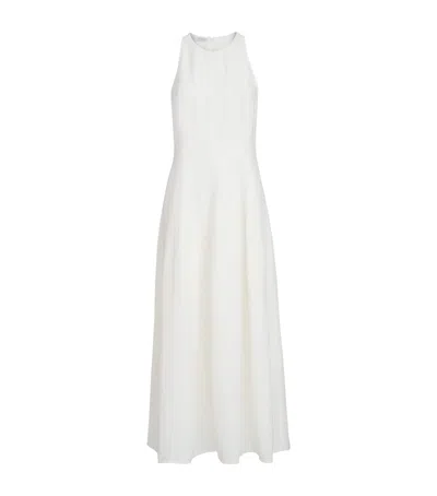 Brunello Cucinelli Twill Maxi Dress In Beige
