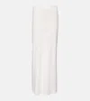 Brunello Cucinelli Long Skirt With Elasticized Waistband And Side Slits In Neutrals