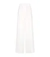 Brunello Cucinelli Twill Pleated Wide-leg Trousers In Beige