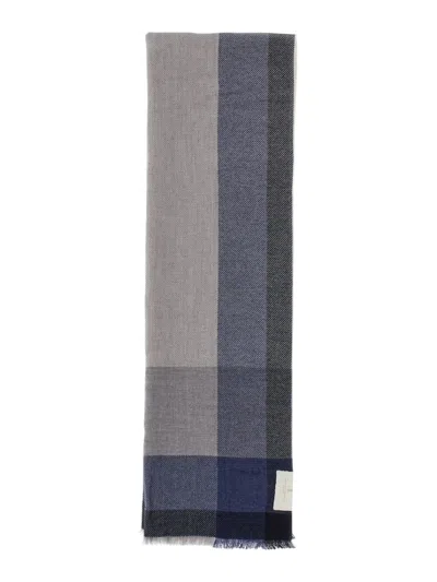 Brunello Cucinelli Twill Scarf In Gray