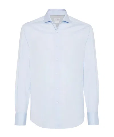 BRUNELLO CUCINELLI BRUNELLO CUCINELLI BUTTON-UP LONG-SLEEVED SHIRT