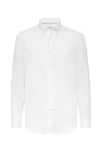 Brunello Cucinelli Twill Shirt In White