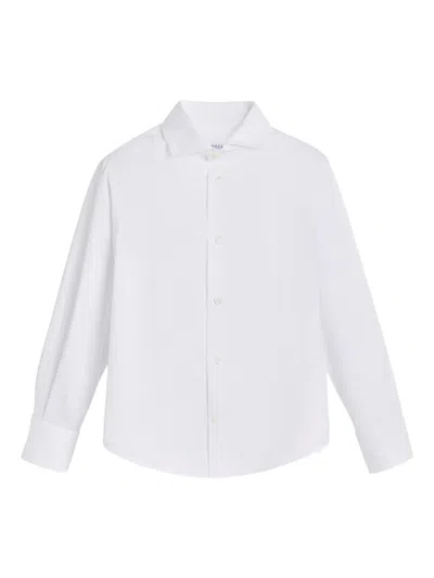 Brunello Cucinelli Kids' Twill Shirt In White