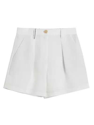 Brunello Cucinelli Kids' Twill Shorts In 白色
