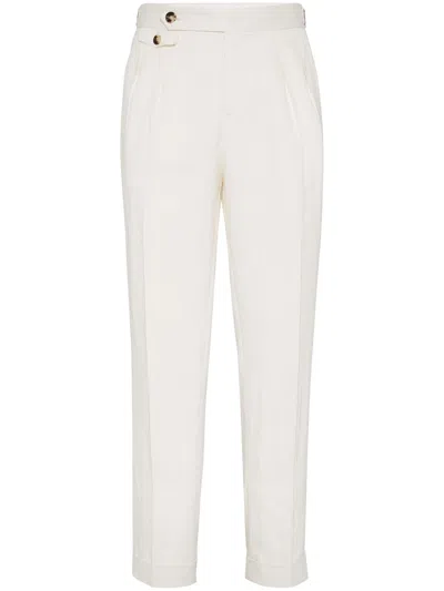 BRUNELLO CUCINELLI TWILL TAILORED TROUSERS