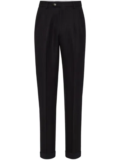 BRUNELLO CUCINELLI TWILL TROUSERS