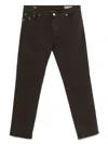 Brunello Cucinelli Men Garment-dyed Comfort Lightweight 5-pocket Jeans In Brown