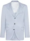 Brunello Cucinelli Twill-weave Blazer In Blue