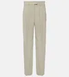 Brunello Cucinelli Twill Wide-leg Pants In Grey