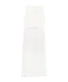 Brunello Cucinelli Twill Wrap Midi Dress In White