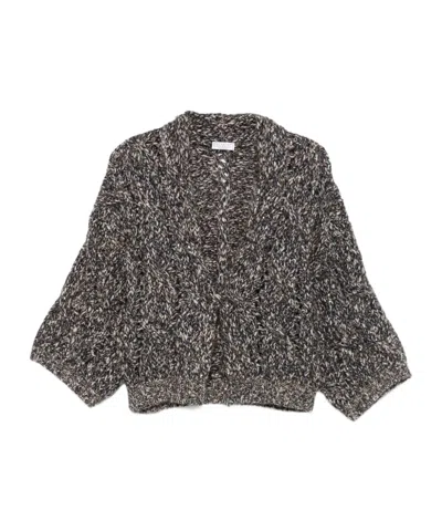 BRUNELLO CUCINELLI TWIST-DETAIL CARDIGAN
