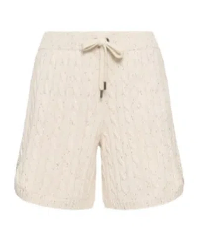 Brunello Cucinelli Twisted Cord Shorts In Metallic