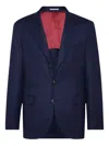 Brunello Cucinelli Men Blue Flannel Deconstructed Blazer In Blue